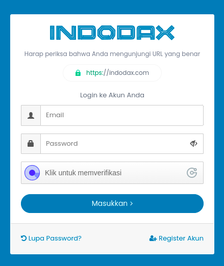 Akses Akun Indodax