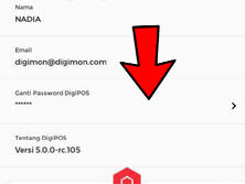 Jika kamu tidak lupa password DigiPOS, masukkan password yang lama terlebih dahulu kemudian sentuh tombol Ganti Password