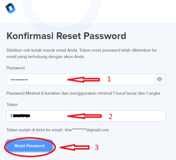 Ketika kamu telah masuk ke halaman reset password, maka lakukan penggantian password. Pastikan kamu mengingat password terbaru yang telah dibuat