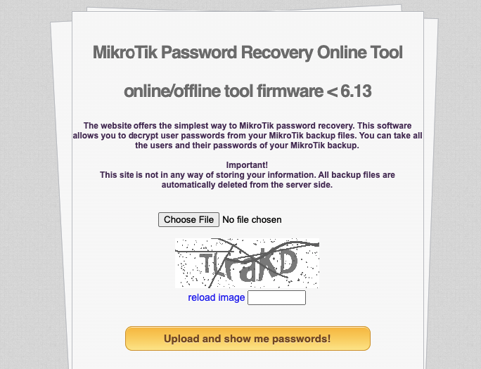 Kunjungi tools recovery online melalui link berikut