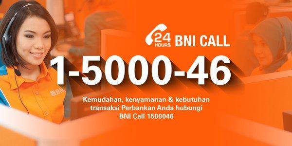 Menggunakan layanan BNI Call 24 Jam