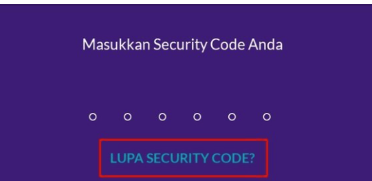 Pada saat diminta memasukkan PIN OVO, pilih “Lupa Security Code”.