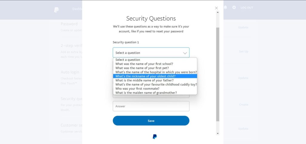 Solusi Lupa Password PayPal dengan Pertanyaan Keamanan
